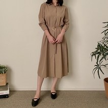 루즈핏 스판 트렌치 자켓 벨트 셔츠 원피스 간절기 모녀룩 빅사이즈 55-77