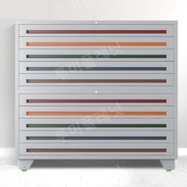 도면보관함 엔지니어링 서랍장 도면함 사무실 대형 종이 파일 2단셕션 정리함, 1.2mm, 1호 매트블랙  2단섹션  캐비닛_열쇠형