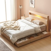 에넥스 바네사 유로탑 멀티 수납형 침대 퀸(Q), 화이트