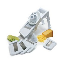Norpro Deluxe Mandoline Slicer Grater Shredder Julienne and Juicer w/ Safety Guard null, 1, White