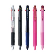 유니 제트스트림 3색 유성볼펜 0.37mm SXE3-400-38, 블랙 0.38 (SXE3-400)