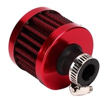 Car Air Filter 13mm 0.5in Universal Mini Intake Vent Crankcase Breather Accessory (Red), Red