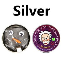 클레이바 타르제거제 마그네틱 슬라임 폴리머 클레이 지능형 고무 자석 플라스틱 진흙 매직 핸드 퍼티 바운스 장난감 선물 바보 솜털, 은