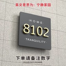주문제작 호텔 방번호판 번지 아크릴 숫자 패치 도어 표지판 호텔 팬션 생숙 렌트 방 문패, 검정바탕에금색무늬2(주문제작 숫자만영문변경)