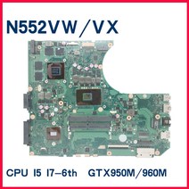조립식 컴퓨터 2인용 모던N552VW 노트북 메인 보드 컴퓨터 ASUS 시험 N552VX N552V 노트북 마더 보드/I7-67, 04 I7-6700HQ GTX960M-4G