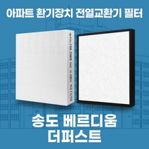 인천 송도베르디움더퍼스트 아파트 환기시스템 전열교환기 필터 H13등급, 26평, 기본세트(헤파1+프리2)