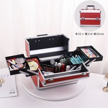 메이크업 가방 파우치 네일가방 화장품 정리함 대용량 보관함 전문가용 케이스, 매직 레드