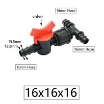 드립 관개 PE 튜브 티 스플리터 가시 피팅 감속기 호스 파이프용 과도 커플링 16mm 20mm 25mm, 01 16X16X16