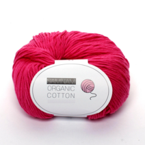 삼남뜨개실 오가닉코튼 10+1 코바늘실 가방실 털실 옷실 50g 뜨개질실 면사, 오가닉코튼50g 11 핫핑크