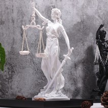 정의의여신상 그리스여신 변호사 사무실 로스쿨 장식품, 심플한 화이트