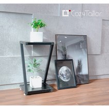 코지테일러 다용도 인테리어 화분 스탠드 B21, 블랙블랙