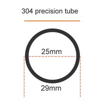 304 스테인리스강 정밀 파이프 내부 외부 광택 외경 29mm 내경 27mm 25mm 공차 0.05mm, 01 29x2mm_04 595mm