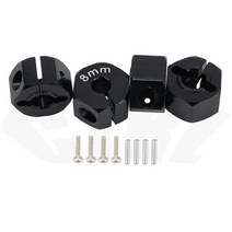 알루미늄 휠 육각 드라이브 허브 핀 나사 포함 RC 자동차 크롤러 HSP HPI Tamiya Traxxas 슬래시 5mm 6mm 7mm 8mm 9mm 10mm 11, Black 8mm