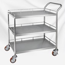대형병원 회진용 고정바퀴 3단 스테인리스 카트 무빙트롤리 임원식당 밥차, 특대
