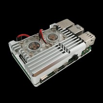 라즈베리파이 아두이노 피코 카메라 모듈 키트 라즈베리 파이 4b 냉각 쉘 금속 4세대 파이4 마더보드 알루미, 9. 이중 팬이 있는 실버