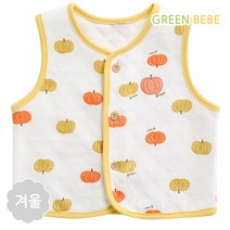 그린베베 겨울 영유아용 호박나라 보온조끼