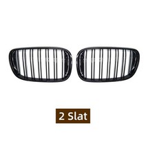 전면 레이싱 키드니 그릴 BMW 7 G11 G12 730i 740i 750i 740e 725d 730d 2016 M 퍼포먼스 스타일 광택 블랙, 2 Slat