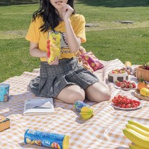 뉴펀 디자인의 [기회공작소] 체크무늬 돗자리/캠핑돗자리/옥스퍼드돗자리/피크닉매트 대형 세련된, 돗자리 옐로우 대형