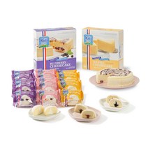 끼리 홀 치즈케익 홈파티세트2 (홀 + 크림치즈 찰떡 12개) / 택1, 1. 홀케익 플레인 + 찰떡 3종 12개