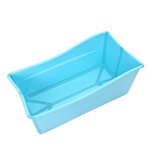 이동식욕조 간이 개인 접이식 목욕통 휴대용 미니 원룸 1인용, 스카이블루+예비수 레이스