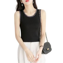 라운드 끈 민소매 니트 뉴타임즈 J420T855