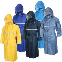 AJ-40011 신사코트 생활 우의 코트우의 6색상 L~2XL 빅사이즈 우비 비옷 자켓 등산 오토바이 아진
