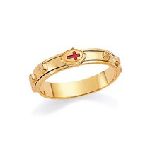 유앤미쥬얼리 14K Gold 천주교 크리스찬 성물 묵주 회전반지 반지