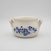 (엔틱빈티지) 스웨덴 구스타브스베리 블루 플라워 도자기 항아리 A, 1개