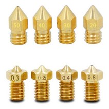 황동노즐M6 MK8 / E3D V5 V6 / 3D프린터노즐, oc ESD 3mm 0.3