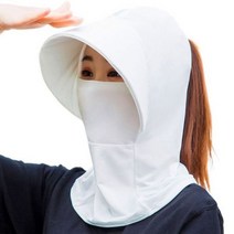 얼굴 햇빛 가리개 농사 모자 여름 넥워머 자외선 차단 마스크 골프 목 통기성 넓은 챙 여성 커버 캡 태양 보호, White