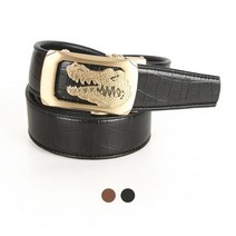 디꾸보 디꾸보 골드 악어 페이스 자동버클 가죽벨트 ST844