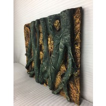 어항 백스크린 시트지 3D 입체 수족관 어항 시트지 숲속 맹그로브 유목 베트남 유목, JA014-60x45x6