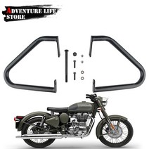 오토바이 가드 보호대 커버 프로텍터 엔진 바 충돌 방지 바 범퍼 로얄 엔필드 클래식, 없음