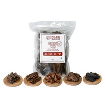 견스토랑 강아지 애견 오리날개 목뼈 도가니 소간 소허파 돼지귀 7종 수제간식 500g, [국내산]수제간식백반(520g)