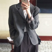 무드무드 던즈 헤링본 모직 자켓