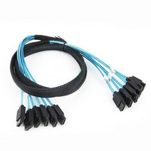 SATA 3.0 III 서버 7 핀 7 핀 데이터 케이블 브레이크 아웃 하드 드라이브 스플리터 용 6Gbps SAS, CHINA _6SATA to 6SATA-0.5M