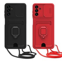 수나르 갤럭시A30 A30s A305 A307 슬라이드 렌즈보호 카드 핑거링 목걸이 줄 스트랩 핸드폰 케이스, 선택완료, 갤럭시A30(A305)/spc309 그린