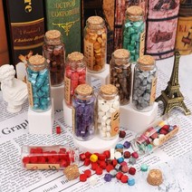 실링왁스 왁스씰 스탬프 왁스 실링 편지 인장 60알, 8실링왁스-퍼플