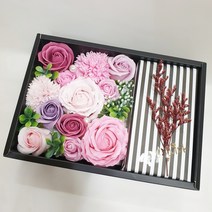 영하우스 빼빼로선물 플라워박스 수능선물 빼빼로데이선물세트 빼빼로여친선물 빼빼로꽃, 1개, 장미플라워박스 핑크+쇼핑백