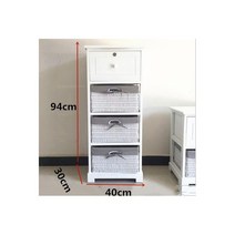 라탄 협탁 원목 우드 테이블 수납 미니 침대옆 2단 침실 현대 간단한 흰색 단단한 나무 작은 침대 옆 잠금 등나무 스토리지 캐비닛 서랍 유형 다층, 옵션01짐을 싸다_152-4 그레이