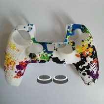 조이스틱 컨트롤러 케이스 PS5 컨트롤러 실리콘 케이스 미끄럼 방지 그립 스킨 w/ Thumbsticks Caps Playst, 05 A