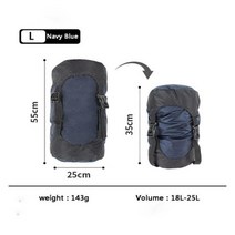 백패킹장비 업그레이드 경량 압축 물건 자루 침낭 방수 나일론 40% 공간 캠핑 하이킹 배낭 10L 35L 스포츠 아웃도어 액티비티 활동 워터푸르프 등산, [15] Nevy Blue L