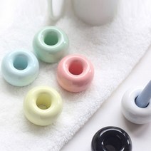 스탠드 세라믹 칫솔꽂이 자주 칫솔 볼펜 꽂이 욕실인테리어 도자기 거치대 다이소 이케아, 핑크