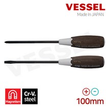 베셀 논슬립 일자 십자 우드 나무 드라이버 100mm, 베셀_300_6X100mm_일자형(-)