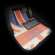 아이칸 BMW MINI 전용 미니 디자인 카매트 자동차 전차종, 그레이, MINI 미니컨트리맨 1세대_컵홀더 유 (발판패드_유)