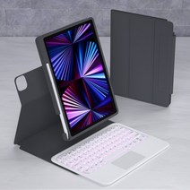 매직 무선 키보드 iPad 10.2 공기 3 Pro10.5 Air4 Pro11 터치 패드 Teclado sem fio 마그네틱, 한개옵션2, 02 White Backlit, 02 iPad10.2 7th 8th 9th