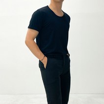 더메이드샵 무지 U넥 3color 스판 기본핏 남성 여름 반팔 티셔츠