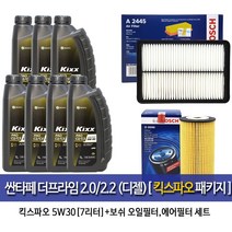 싼타페더프라임2.0/2.2디젤 킥스파오7L-보쉬096-A2445, 5w30