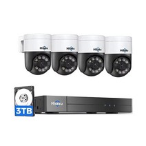 3TB HDD휴먼 트래킹 Hiseeu 4K PoE 보안 카메라 시스템 5MP 가정용 카메라