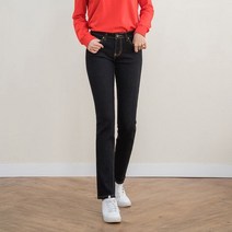 진마니아 슬림 스탠다드 블랙 허리스판 일자진